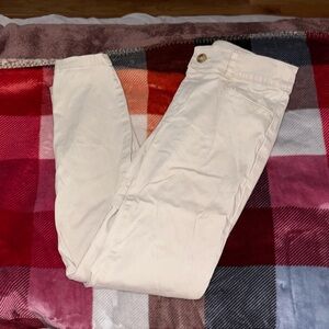 LOFT Cream Skinny Ankle Pants